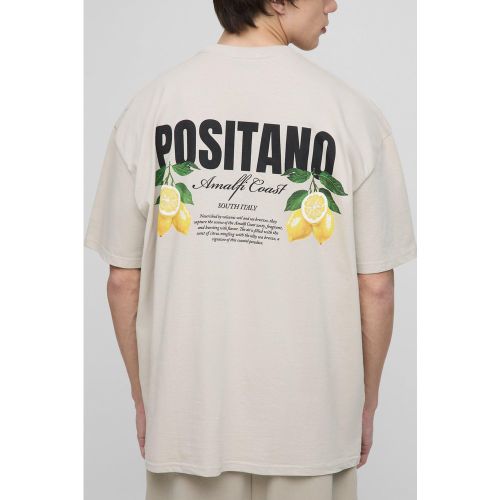 Tall - T-shirt oversize imprimé citron - S - Boohooman - Modalova