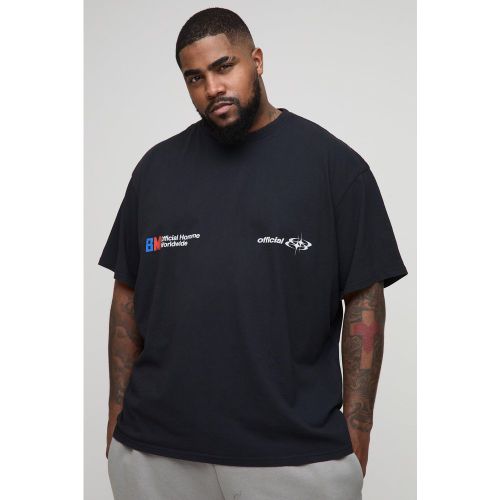 Grande taille - T-shirt oversize imprimé moto - 2XL - Boohooman - Modalova