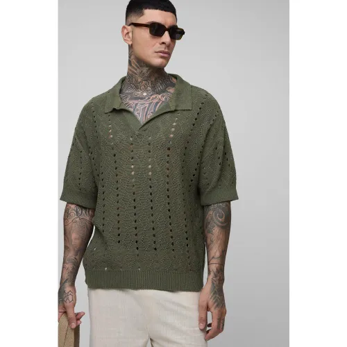 Tall - Polo oversize à rayures - 2XL - Boohooman - Modalova