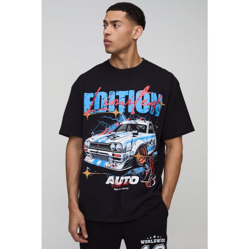 T-shirt oversize imprimé moto - S - Boohooman - Modalova