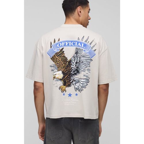 Oversized Boxy Extended Neck Official Bird Graphic T-Shirt - S - Boohooman - Modalova