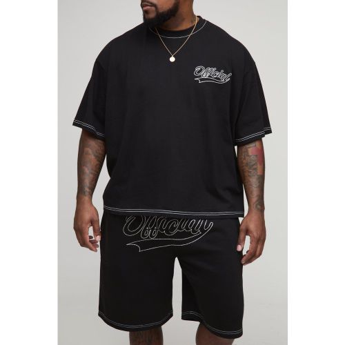 Grande taille - Ensemble oversize à coutures contrastantes - Official - 2XL - Boohooman - Modalova