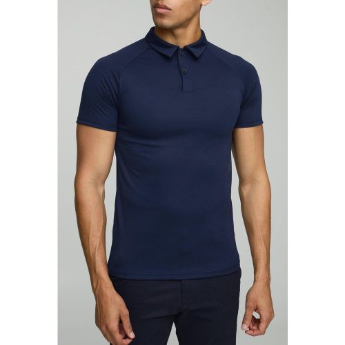 Polo moulant à surpiqûres - S - Boohooman - Modalova