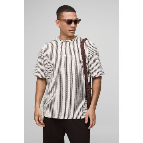 T-shirt oversize à rayures - S - Boohooman - Modalova