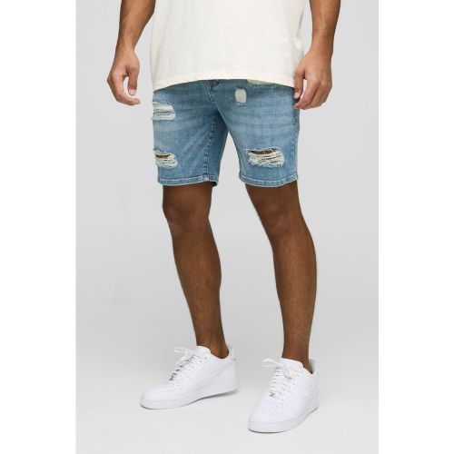 Short skinny déchiré en jean délavé - 28 - Boohooman - Modalova