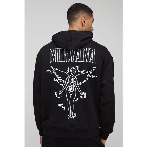 Sweat à capuche oversize à imprimé Nirvana - S - Boohooman - Modalova