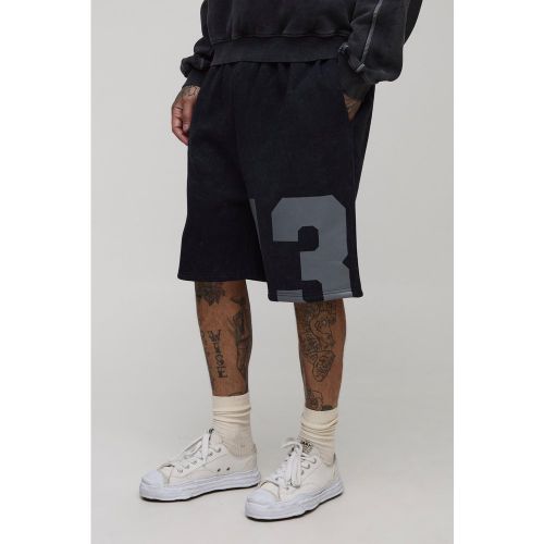 Tall - Short délavé imprimé en jersey - 2XL - Boohooman - Modalova