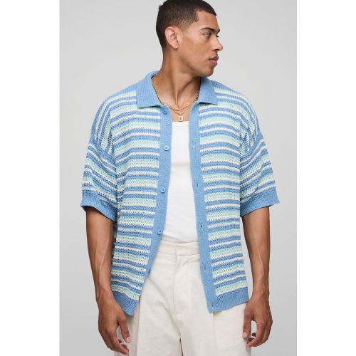 Chemise en maille côtelée - S - Boohooman - Modalova