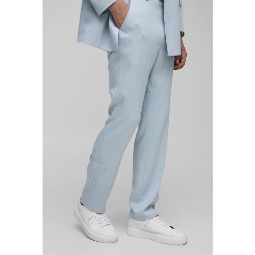 Pantalon de costume droit à écussons - S - Boohooman - Modalova