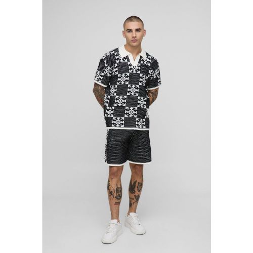 Ensemble en maille avec polo et short - S - Boohooman - Modalova