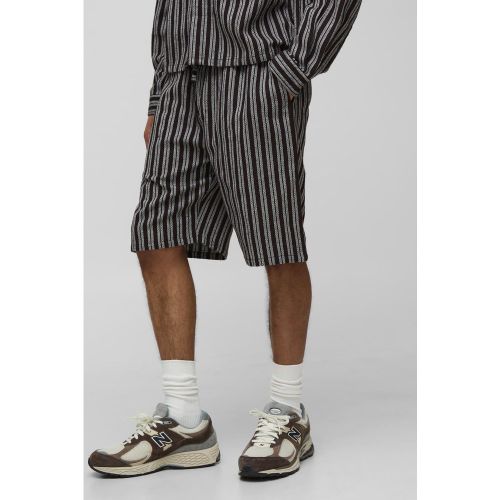 Short large à rayures - S - Boohooman - Modalova