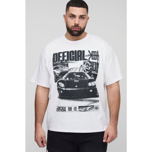 Grande taille - T-shirt oversize à imprimé voiture - 2XL - Boohooman - Modalova