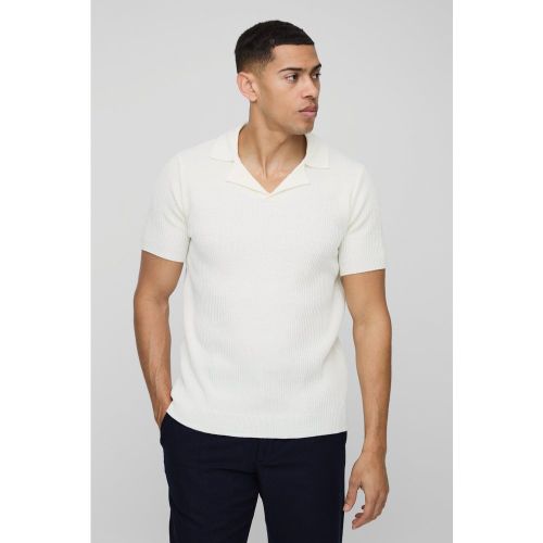 Polo droit côtelé - S - Boohooman - Modalova