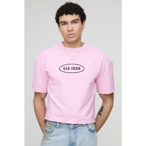 T-shirt oversize délavé à slogan - Pride - S - Boohooman - Modalova