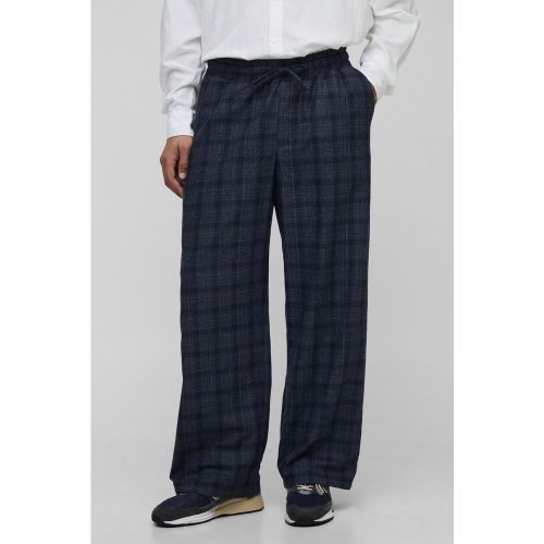 Pantalon large à carreaux - S - Boohooman - Modalova