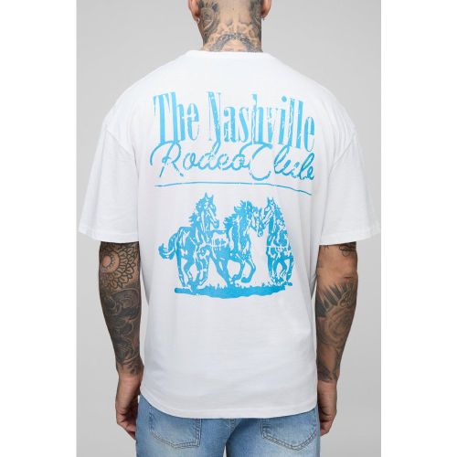 Tall - T-shirt oversize à imprimé cheval western - 2XL - Boohooman - Modalova