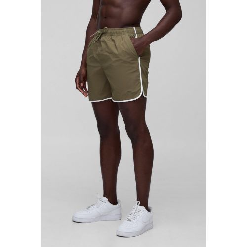 Short de bain mi-long à ourlet asymétrique - S - Boohooman - Modalova