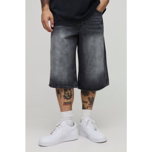 Bermuda long délavé en jean - 28 - Boohooman - Modalova