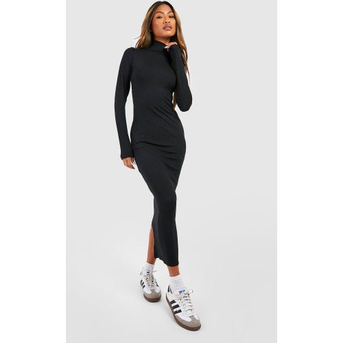 Robe Mi-Longue À Col Roulé En Maille Côtelée Épaisse - 36 - boohoo - Modalova