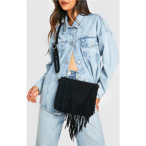 Sac À Bandoulière En Faux Daim À Franges - One Size - boohoo - Modalova