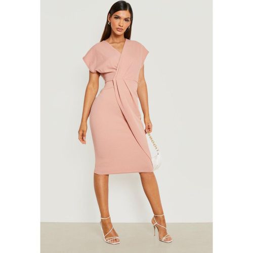 Robe Cache-Cœur Mi-Longue Moulante - 36 - boohoo - Modalova