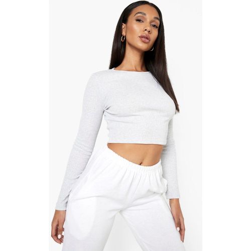 Crop Top À Manches Longues - 34 - boohoo - Modalova