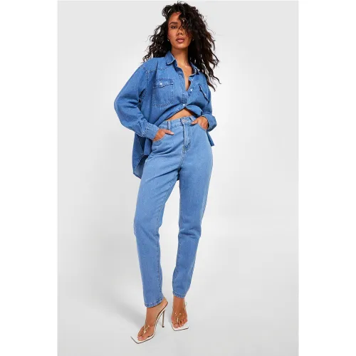 Jean Mom Taille Haute - 36 - boohoo - Modalova