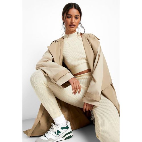 Ensemble En Maille Avec Legging - Blanc Écru - S, Blanc Écru - boohoo - Modalova