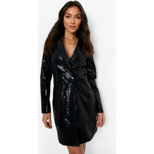 Robe Blazer Pailletée À Manches Longues - 42 - boohoo - Modalova
