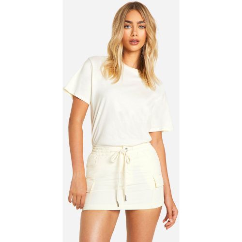 T-Shirt Oversize Basique - Blanc Écru - 36, Blanc Écru - boohoo - Modalova