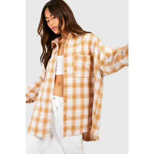 Chemise À Carreaux Oversize - 36 - boohoo - Modalova
