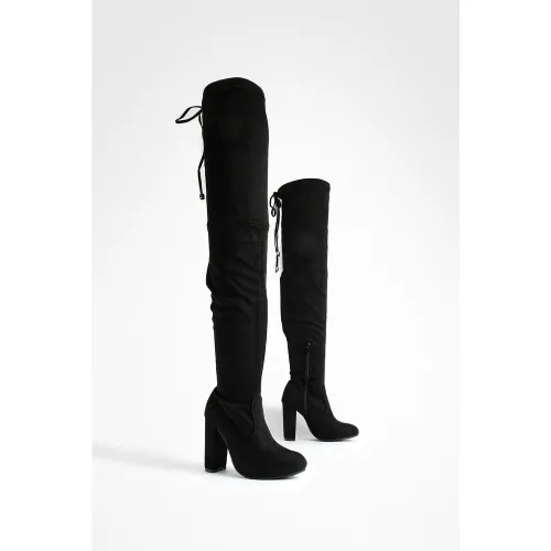 Cuissardes À Talon Carré - Pointure Large - 4 - boohoo - Modalova