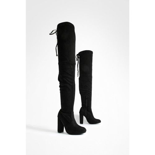 Cuissardes À Talon Carré - Pointure Large - 5 - boohoo - Modalova