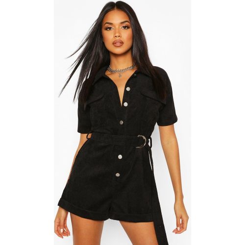 Combishort En Velours Côtelé Style Utilitaire - 36 - boohoo - Modalova