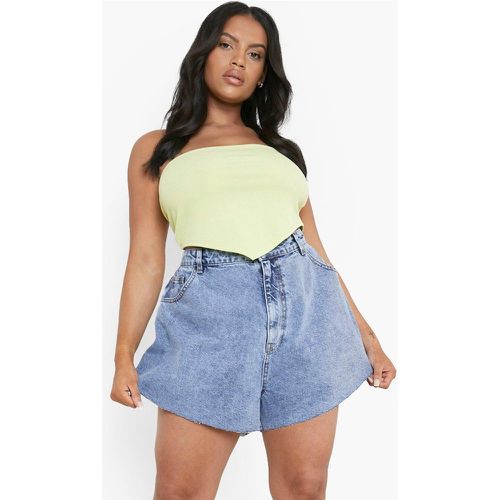 Grande Taille - Short Volanté En Jean - 44 - boohoo - Modalova