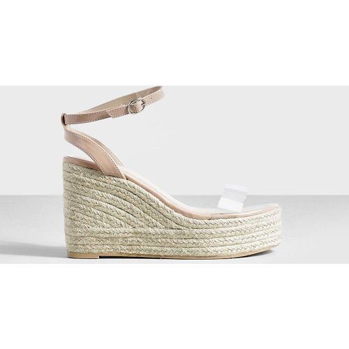 Sandales Espadrilles Compensées À Bride Transparente - 36 - boohoo - Modalova