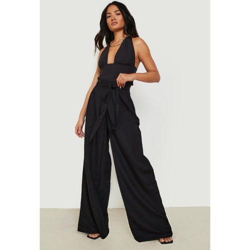 Pantalon Large À Ceinture - 34 - boohoo - Modalova