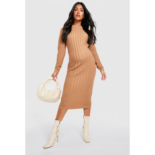 Maternité - Robe Mi-Longue De Grossesse En Maille Torsadée - 40 - boohoo - Modalova