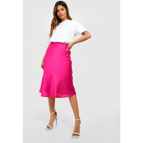 Jupe Longue Satinée Coupe En Biais - 36 - boohoo - Modalova