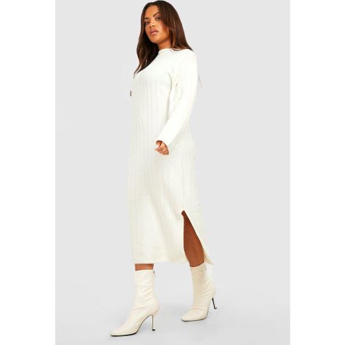 Grande Taille - Robe Longue En Maille Douce Épaisse - Blanc Écru - 44, Blanc Écru - boohoo - Modalova