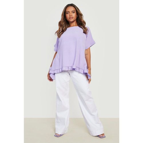 Grande Taille - Blouse Oversize Texturée À Volants - 46 - boohoo - Modalova