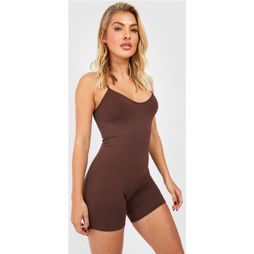 Combishort Côtelé Sans Coutures - M - boohoo - Modalova