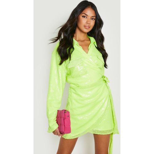 Robe Chemise Pailletée - 36 - boohoo - Modalova