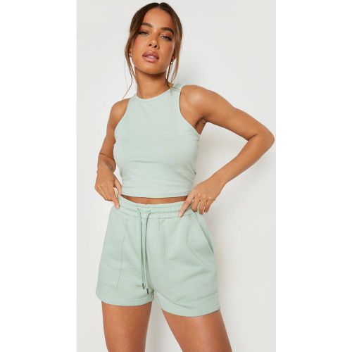 Ensemble Avec Crop Top À Dos Nageur Et Short - S - boohoo - Modalova