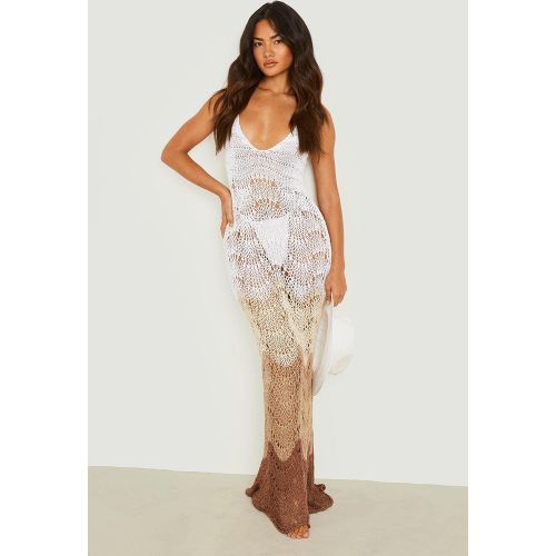 Robe De Plage En Crochet À Détails Contrastants - S - boohoo - Modalova