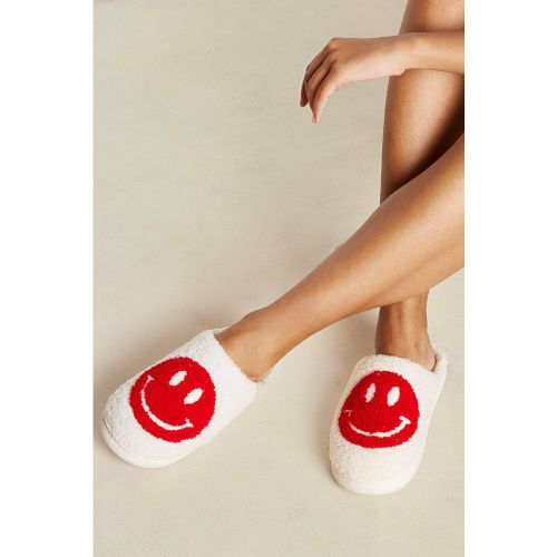 Chaussons Smiley En Polaire - S - boohoo - Modalova