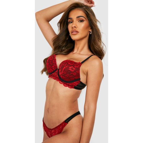 Saint-Valentin - Soutien-Gorge Super Push-Up En Dentelle - 32C - boohoo - Modalova