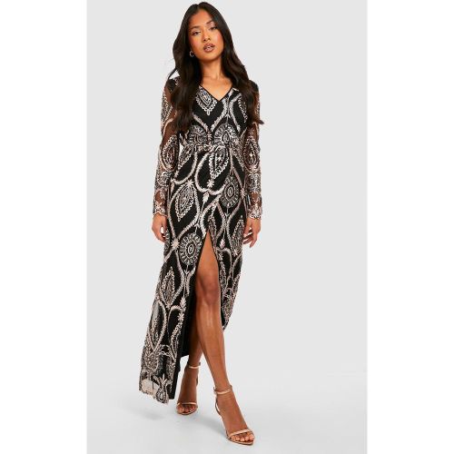 Petite" - Robe Longue Pailletée - 36 - boohoo - Modalova