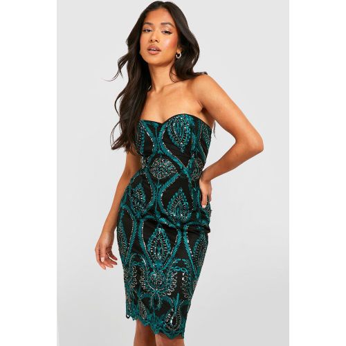 Petite" - Robe Mi-Longue Pailletée - 32 - boohoo - Modalova