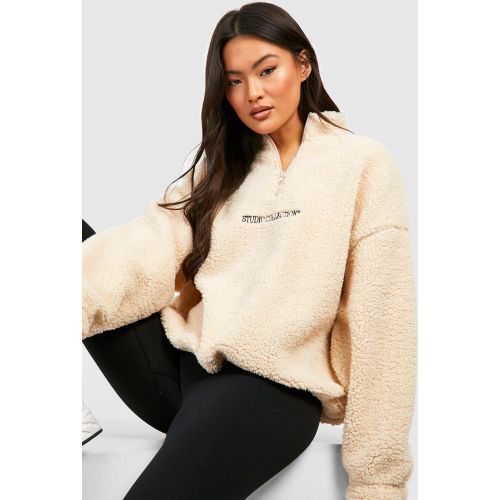 Sweat En Polaire Premium À Col Zippé - S - boohoo - Modalova